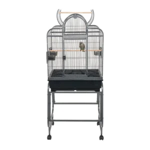 Rainforest Santa Fe Mini Top Opening Parrot Cage with Stand Antique