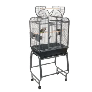 Rainforest Santa Fe Mini Top Opening Parrot Cage with Stand Antique